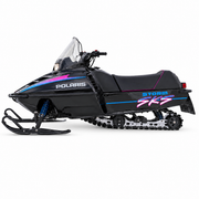 1994 Storm SKS Decal shown installed on a vintage snowmobile against a plain white background