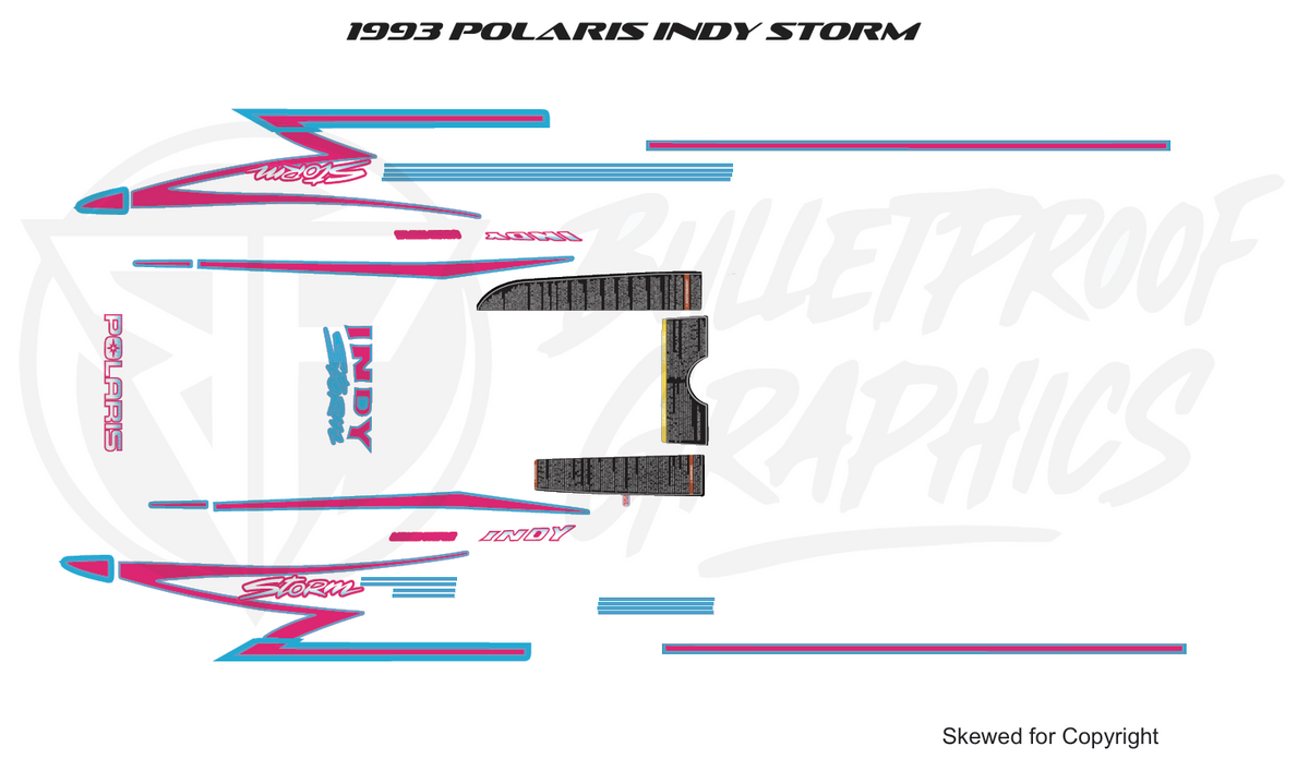 1993 Polaris Storm complete decal package artwork