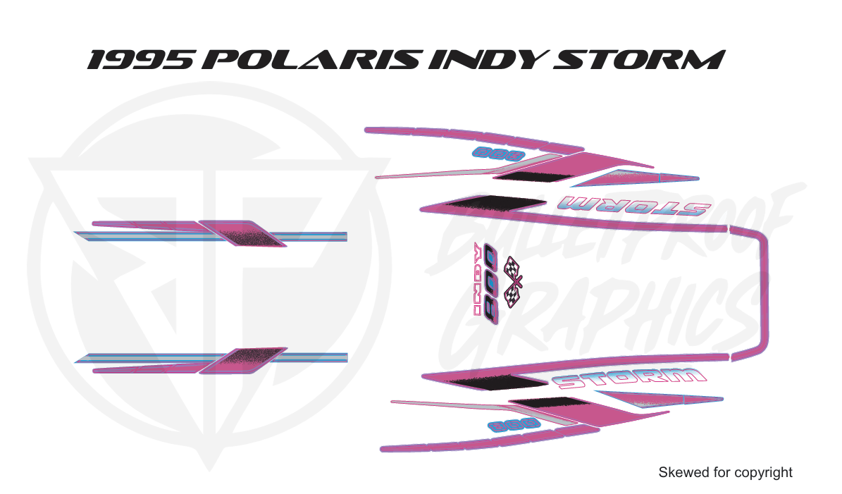 1995 Polaris Indy Storm decal package artwork