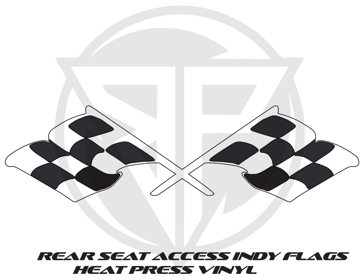 Polaris seat flap checkered flag decal artwork