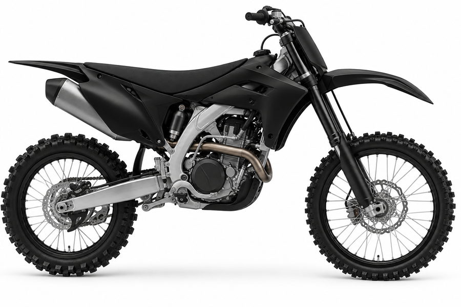 Kawasaki KX · 2024–26 black machine reference for Fresh Start custom graphics