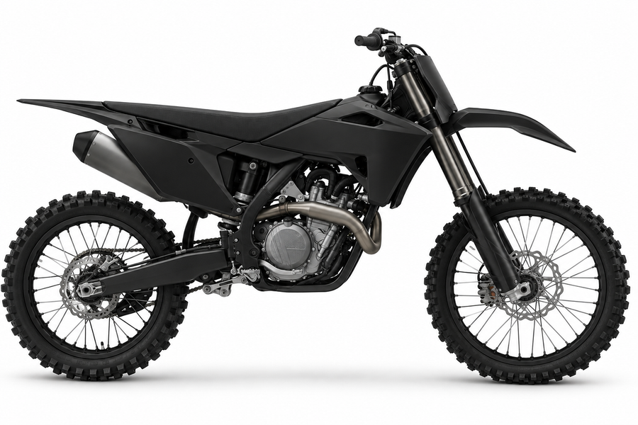 Husqvarna FC / TC · 2025–26 black machine reference for Fresh Start custom graphics