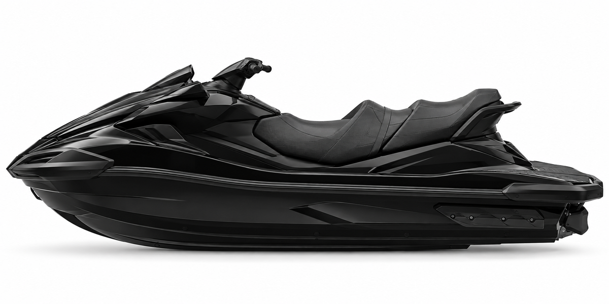 Kawasaki Jet Ski — AI-generated black side-view concept reference; exact model confirmed after purchase