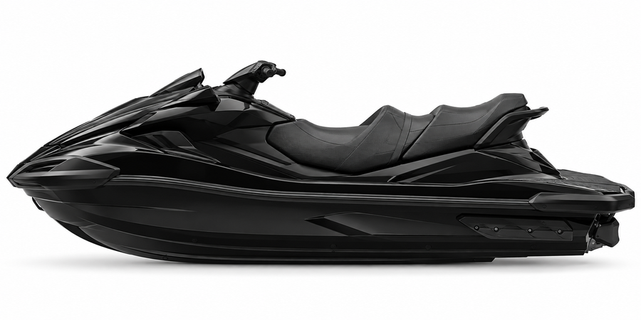Kawasaki Jet Ski — AI-generated black side-view concept reference; exact model confirmed after purchase